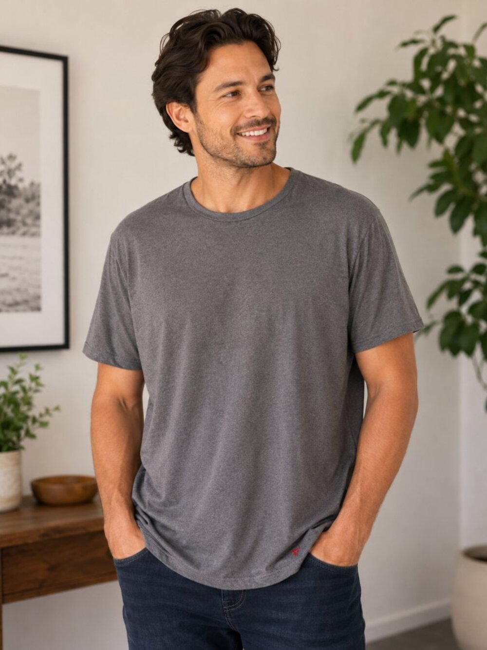 Polo Ralph Lauren Men's XL Gray Crew Neck T-Shirt Short Sleeve Pony Logo Casual